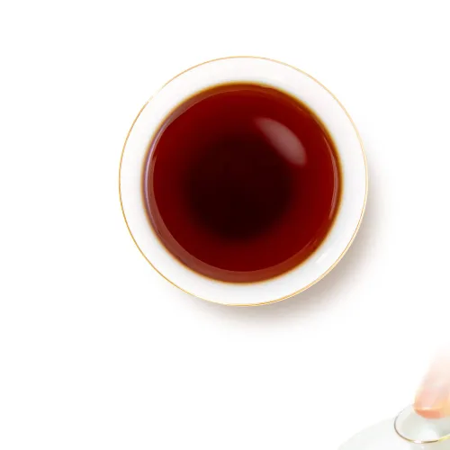 Vista 4 de TAETEA Té Puer maduro 'Gong Ting Zhen Cang', hoja suelta, té negro de Pu-erh fermentado envejecido para bebida diaria y regalo (1.76 onzas)