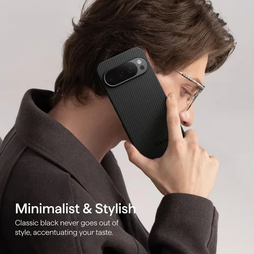 Vista 9 de pitaka Funda para Pixel 10 Pro XL de 6.8 pulgadas, funda ultradelgada para Google Pixel 10 Pro XL con sensación táctil sin funda, tejido de fibra