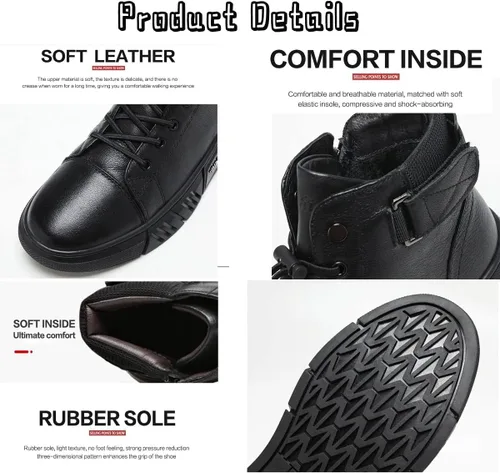 Vista 4 de DevilAngel Botas italianas de piel de cachemira para hombre