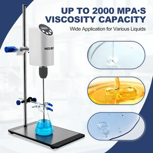 Vista 4 de Agitador digital superior, capacidad de 20 L, 100-2000 RPM, 2