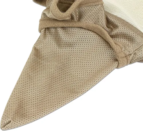 Vista 3 de ECP Equine Comfort Products Máscara de mosca de caballo con orejas, protección UV, protector de insectos, correa ajustable, micro malla Beige