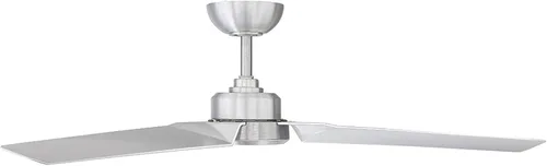Vista 3 de Roboto - Ventilador de techo inteligente de 3 aspas para interiores y exteriores, aluminio cepillado de 52 pulgadas con control remoto, funciona