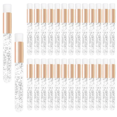 Vista 13 de 30 cepillos de champú de pestañas de cristal, cepillo de limpieza de pestañas, cepillos de maquillaje suaves para limpieza de extensiones