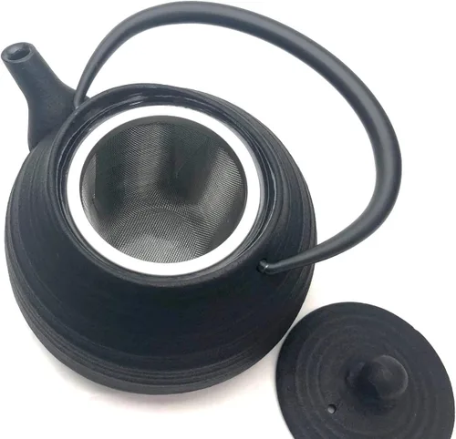 Vista 6 de El cepillo de la tetera del hierro del sur marca Hakeme 0.4L Negro (importación de Japón)