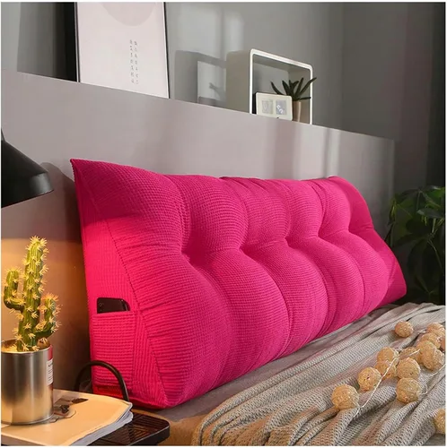 Vista 10 de Triangular Headboard Pillow Bed Wedge Pillow Large Reading Pillow Comfortable Lumbar Bed Pillow Reading Backrest Cushion with Removable Washable