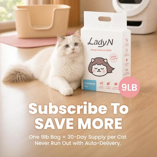 Vista 8 de Lady N Pellet Tofu - Arena para gatos con aroma a té Boba, fuerte aglomeración, ultra absorbente, sin polvo, bajo seguimiento, soluble en agua