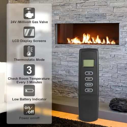 Vista 8 de Kit de control remoto para chimenea mejorado, compatible con Skytech 1001, Napoleon Empire, Rasmussen, Superior Kingsman, Regency y más. Ajuste