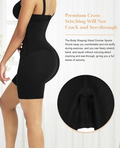 Vista 2 de FeelinGirl Body Shaper for Women Tummy Control High Waist Shapewear Shorts Butt Lifter Thigh Slim Waist Trainer Shorts
