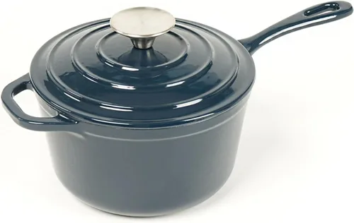 Vista 8 de HAWOK Mini cacerola de hierro fundido de 2 cuartos de galón, 7 pulgadas con tapa, pre-sazonada