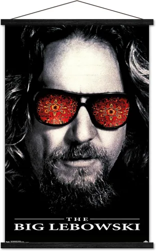 Vista 7 de Trends International The Big Lebowski - Póster de pared de una hoja, 14.725 x 22.375 pulgadas, versión enmarcada de madera de granero