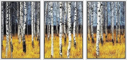 Vista 23 de wall26 Lienzo enmarcado para pared, juego de arte con trazos de pintura roja y naranja vibrante, paisaje, formas abstractas, ilustraciones, arte