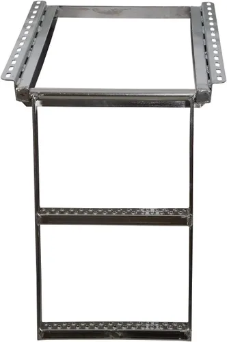 Vista 7 de Buyers Products 5232000 - Escalón retráctil negro de 2 peldaños – Escalón de caja de camión antideslizante resistente para camiones, remolques