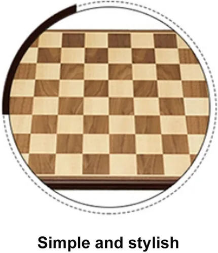 Vista 6 de Juego de ajedrez para adultos y niños, juego de ajedrez de madera y personajes, tablero de ajedrez plegable portátil, juego para adultos y niños