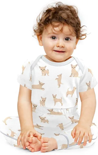 Vista 2 de vvfelixl Conjunto de pantalones de bebé, ropa de bebé de manga corta para niños y niñas de 0 a 24 meses