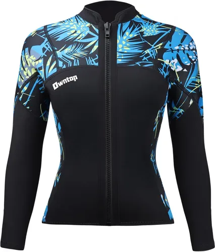 Vista 7 de Owntop Camisetas de neopreno Mujeres y hombres Manga larga de neopreno de 0.079 in Flexible y cómodo Cremallera frontal YKK Surfing Buceo