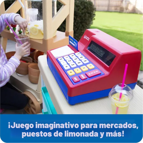 Vista 3 de Juguete de registro de calculadora de simulación y juego de recursos de aprendizaje Azul y rojo