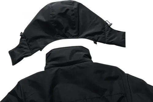 Vista 4 de OTU - Chaqueta de esquí impermeable para mujer, cortavientos, abrigo de nieve con capucha para invierno
