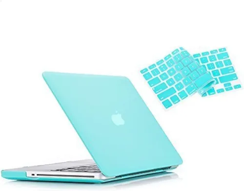 Vista 12 de RUBAN Funda compatible con MacBook Pro de 13 pulgadas 2012 2011 2010 2009 versión A1278, carcasa rígida de plástico y cubierta de teclado para Negro