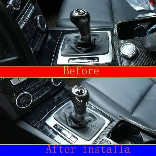Vista 2 de Autobro Para Mercedes Benz Clase C W204 2004-2013 Pomo de Cambio de Cambios Cubierta Trim Car Accesorios