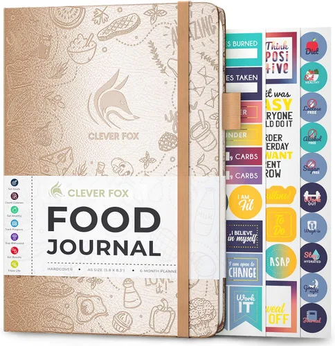 Vista 9 de Clever Fox Diario de Comida de Bolsillo - Diario de Comidas Diario, Planificador de Comidas para Llevar un Control de Calorías y Nutrientes