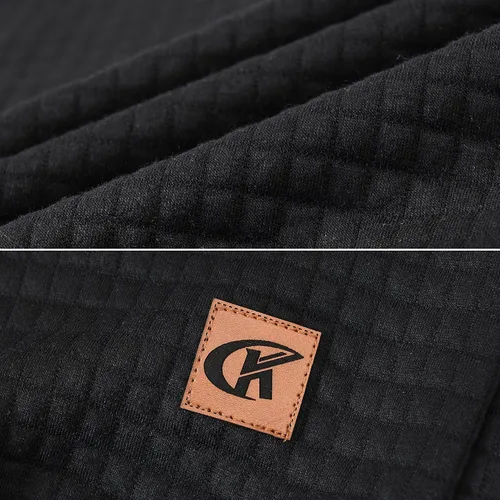 Vista 4 de Sudadera con capucha para hombre, sudadera de manga larga, sudaderas con capucha y patrón cuadrado
