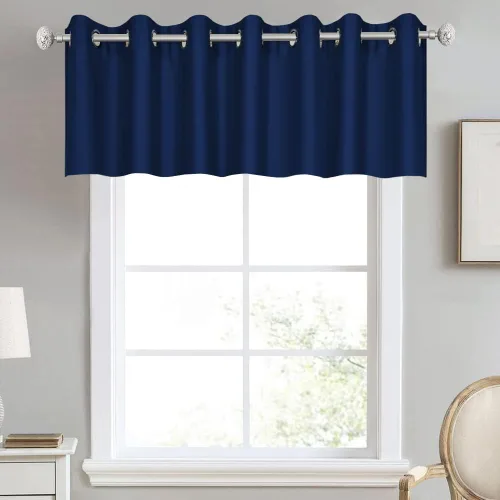 Vista 63 de DECOVSUN Cenefa de cortina opaca amarilla brillante para ventanas de cocina, cenefa opaca con ojales para dormitorio, cenefa corta y recta para sala
