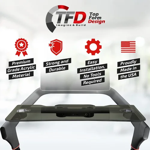 Vista 4 de TFD The Tread Tray 2.0 Compatible con Peloton Tread (no es compatible con Tread Plus), fabricado en Estados Unidos Soporte de escritorio