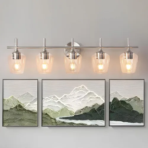 Vista 20 de Accesorios de luz de baño de 2 luces, Luz de tocador moderna negra, Lámpara de pared de baño para espejo, cocina, dormitorio, pasillo, sala