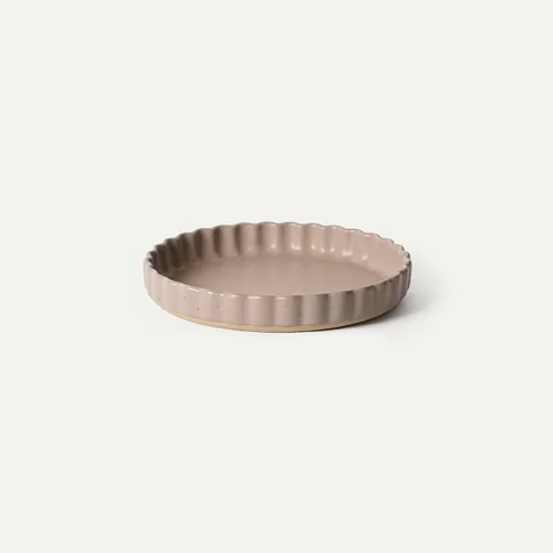 Vista 17 de MORA Molde de cerámica para tartas, fuente grande de porcelana de 9.5 pulgadas para tartas, quiche, pastel, flan, etc. Borde acanalado con volantes
