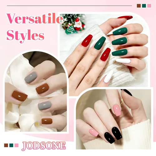 Vista 5 de JODSONE Juego de esmaltes de uñas de secado rápido de 32 colores de 0.17 onzas líquidas, juego de esmalte de uñas de San Valentín con 1 capa