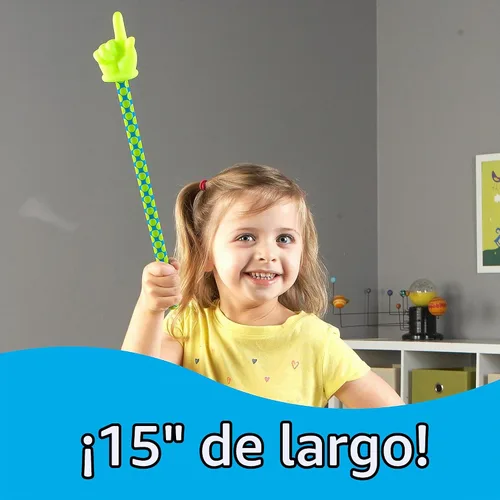 Vista 4 de Learning Resources Punteros de mano estampados – 3 piezas, a partir de 3 años, puntero de aula para niños, punteros de lectura para niños