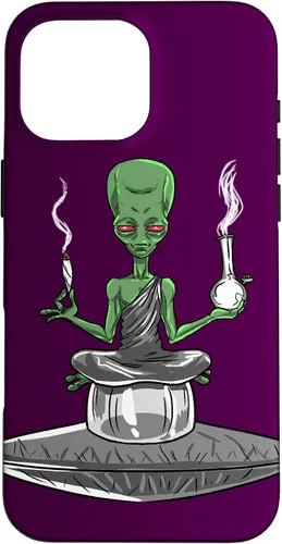 Vista 19 de Alien Smoker Bong Funny ET 420 Weed Space - Funda de regalo para iPhone 17