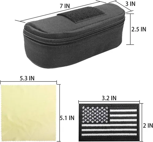 Vista 2 de Funda táctica de las gafas de sol Molle, caja de gafas de sol con cremallera