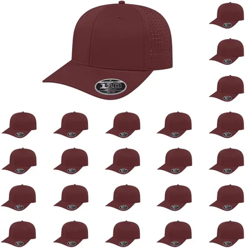 Vista 34 de Cap America i8533 Flexfit 110 Gorra Snapback Perforada de Rendimiento de Perfil Medio de 6 Paneles con Protección UV y Snapback Ajustable