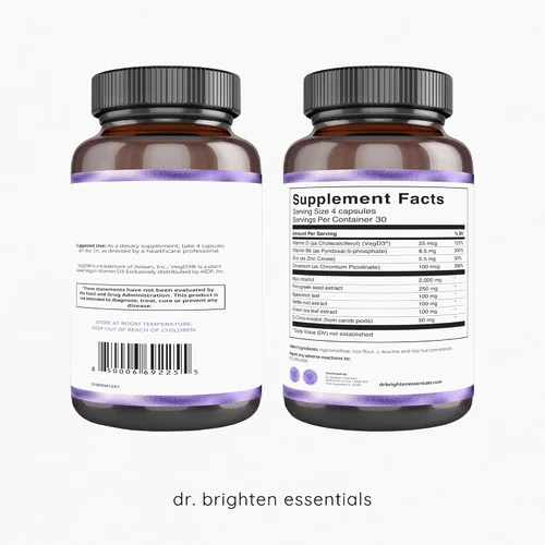 Vista 2 de Dr. Brighten Myoinositol Plus - Proporción formulada por médicos de mio- y D-quiro-inositol para apoyar los síntomas del SOP, el equilibrio