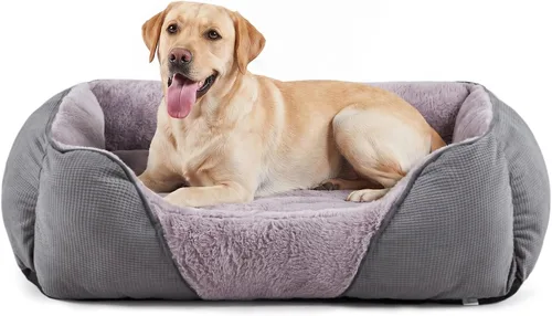Vista 20 de MIXJOY Cama Ortopédica Rectangular Lavable para Perros Pequeños, Medianos y Grandes, Suave Calmante, Cama Duradera para Cachorros Durmientes Cojín
