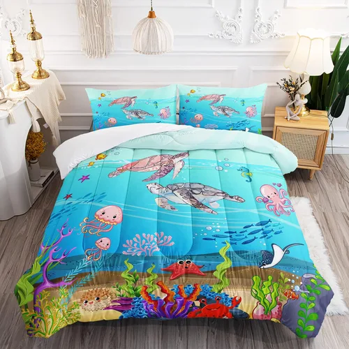 Vista 26 de Juego de edredón de mariposa tamaño individual para niñas, niños y adultos, juego de ropa de cama con patrón de flores de lavanda, juego de cama