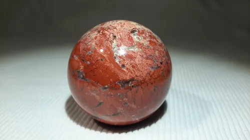 Vista 3 de Auténtica colección de esferas pulidas de piedra semipreciosa (jaspe brezado)