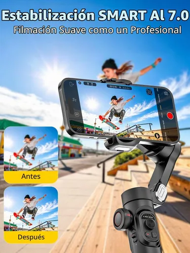 Vista 3 de AOCHUAN Smart XE 3-Axis Gimbal Stabilizer for iPhone&Android,Foldable