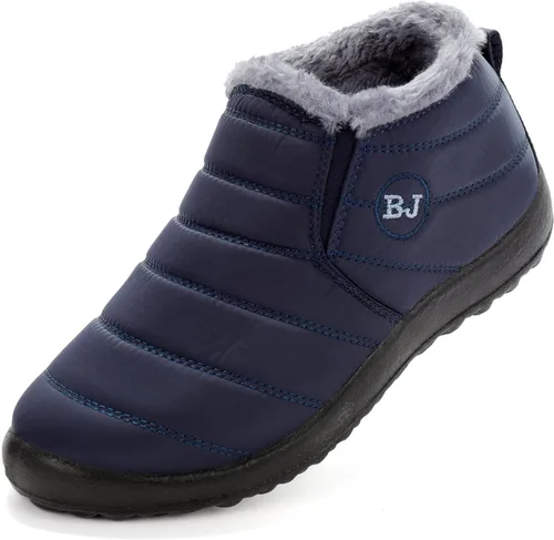 Vista 8 de VYKF Botas de nieve para mujer Botines de invierno cálidos con forro de piel antideslizantes Botas de tobillo para exteriores Botas cómodas