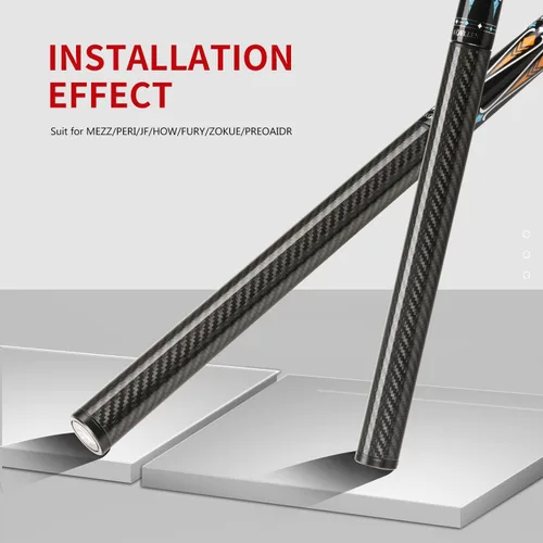 Vista 5 de KONLLEN Pool Cue Extension, Carbon Fiber Billiard Extension with 3 Rear-End Adapters, Bullet-Style Threaded Connection, Available in 2" 3" 4" 6" 8