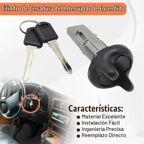 Vista 2 de NLQR Cilindro de bloqueo de interruptor de llave de encendido compatible con Chevy compatible con GMC Pickup y más vehículos 1995-1997 Reemplazo