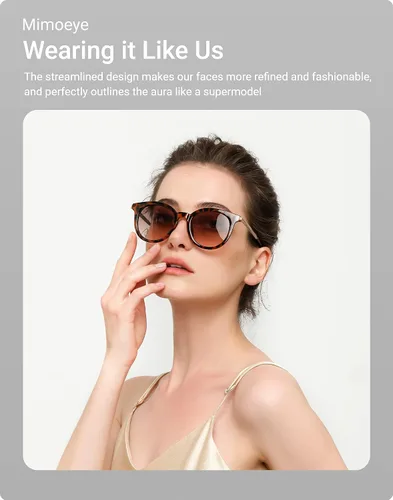 Vista 2 de Mimoeye Polarized Sunglasses for Women Men Trendy Rectangle Sun glasses 100 UV Protection