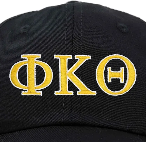 Vista 2 de DALIX Phi Kappa Theta - Gorro bordado con letras griegas
