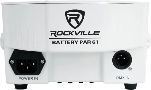 Vista 5 de 16 Rockville Battery PAR 61 Blanco Recargable RGBWA+ DMX DJ Up-Lights+Remotes