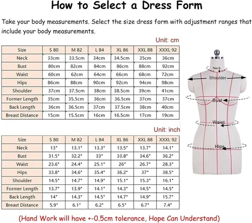 Vista 3 de Maniquí femenino de tamaño completo con ruedas y brazos blandos - Modelo a medida para costura y alteraciones - Tamaño adulto, herramienta