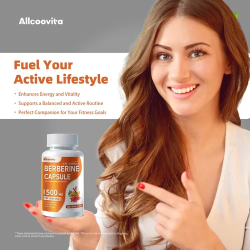 Vista 6 de Allcoovita Suplemento de berberina – Berberina 1500 mg por porción, 120 cápsulas – Berberina HCI – Berberina Plus – Plus Pure True Ceilán canela