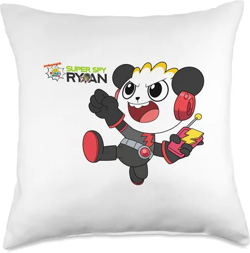 Vista 5 de Ryan's World Super Spy Combo Panda Throw Pillow, 16 x 16 pulgadas, multicolor