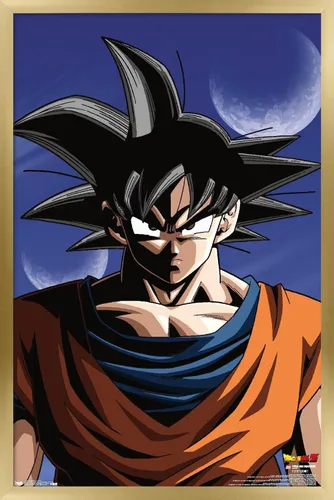Vista 9 de Trends International Dragon Ball Z - Póster de pared de Goku, 14.725 x 22.375 pulgadas, versión enmarcada de madera de granero Versión enmarcada