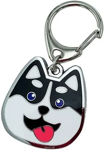 Vista 9 de Dog Keychain, Pet Pendant Keyring, Metal Keyring for Dog Lovers, Pattern Bag Pendant Decoration Malamute negro de Alaska